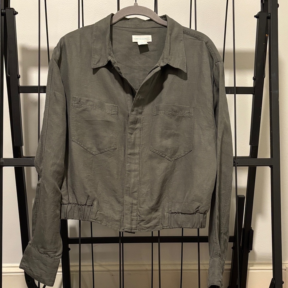 Gray Linen WomenJacket - Picture 1 of 5
